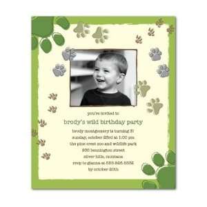   Party Invitations   Animal Tracks By Sb Hello Little One: Toys & Games