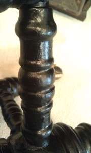 Antique Piano / Organ Stool, Claw Feet / Glass Ball, Signed  