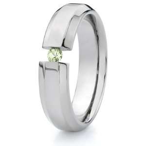  Titanium 6mm Tension Band with Peridot Jewelry