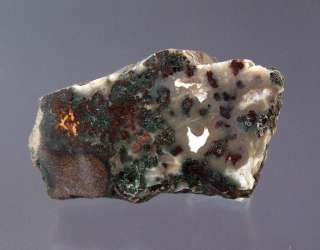   COPPER & HEMATITE IN AN AGATE,C&H # 21 MINE,HOGUHTON CO.MICH.  