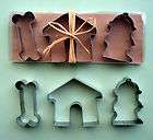 Dog house / bone / hydrant special cookie biscuit baking cutter set