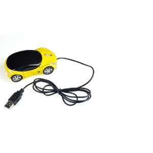  BestDealUSA USB 3D Yellow Car Shape Optical mouse Mice for 