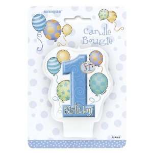  My 1st Birthday Blue Molded Candle