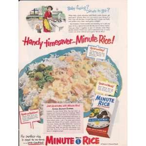 Minute Rice 1952 Original Vintage Food Advertisement