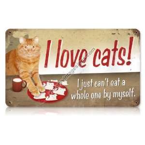   Love Cats   Food Drink Restaurant Vintage Sign