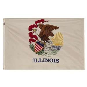  New   Spectramax 3x5 Nylon Illinois Flag Case Pack 6 by 