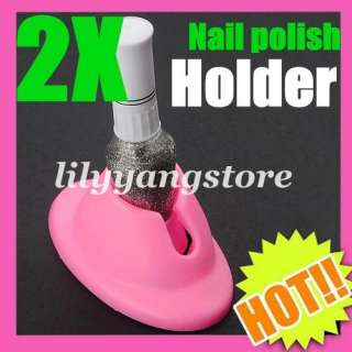 DIY Salon Nail Art Tips Polish Display Varnish Bottle Rubber Holder 