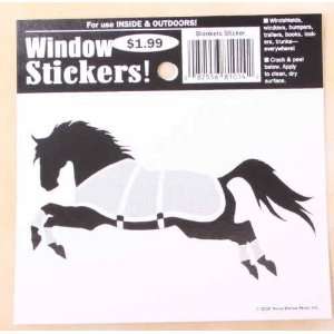Horse with Blanket Window Sticker Decal:  Sports & Outdoors