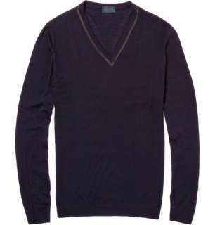    Clothing  Knitwear  V necks  Merino Wool V Neck Sweater