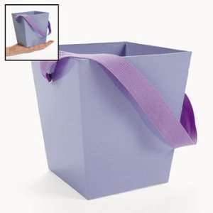 Lilac Buckets With Ribbon Handle   Party Decorations & Pails & Baskets