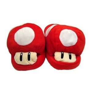  Super Mario Brothers  Mushroom Face Slippers (Red) Toys 