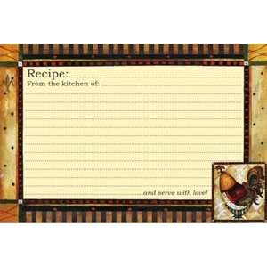 Rooster Grande Recipe Cards Pack of 36, 4 X 6  Kitchen 