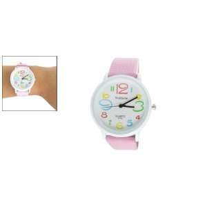  Como Pink Dot Pattern Faux Leather Belt Wristwatch for 