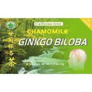 tea chamomile ginkgo biloba(caffeine free) 16 tea bags (Pack of 1 