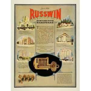  1926 Ad Russell Erwin Russwin Hardware Famous Buildings 
