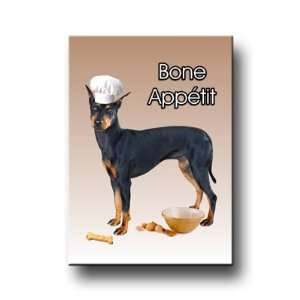 Manchester Terrier Bone Appetit Kitchen Chef Fridge Magnet