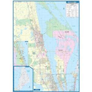  Universal Map 762559187 Brevard County FL North Wall Map 