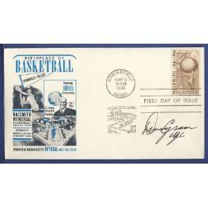  DENNY CRUM Louisville Signed 1961 Basketball HOF FDC 
