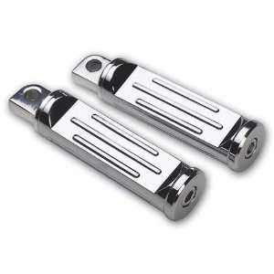   Foot Pegs for Harley Davidson, Ball Milled, Pair, Chrome: Automotive