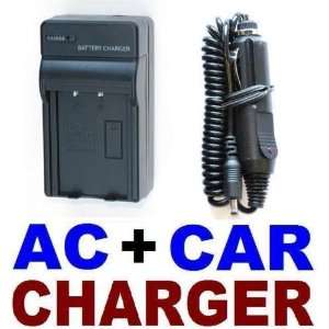   Battery Charger (AC Wall Plug + 12v Car Adapter) for LI 10B Battery