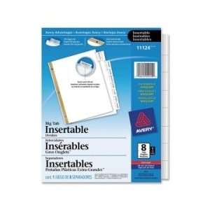  Avery WorkSaver Big Tab Insertable Tab Divider   Clear 