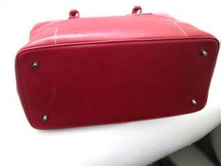 COACH BRIEFCASE LIPSTICK RED DIAPER BAG TOTE CARRYALL BAG 16 X 11 1/2 