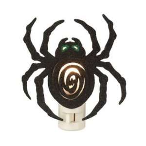  Halloween Sparkling Black Spider Die Cut Night Light: Home 