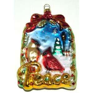  Peace Metallic Finish Glass Christmas Ornament: Everything 