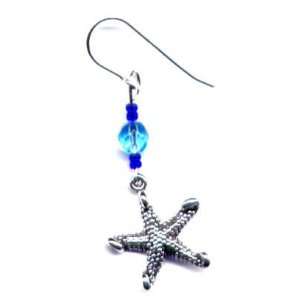  Blue Starfish Earrings Sterling Silver Jewelry Sports 