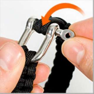   550 7 Strand Survival Bracelet Metal shackle for Camping  