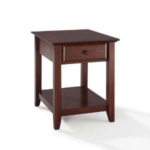  Crosley Furniture End Table With Storage Drawer in Vintage 