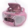 NEU rosa Ghettoblaster CD Player Boombox Radiorecorder Kassette Radio 