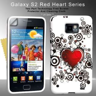 Neues Rotes Herz silikon Schutzhülle / Tasche für Samsung Galaxy S2 