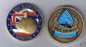 USS Hawaii (SSN 776) Submarine Challenge Coin NEW  