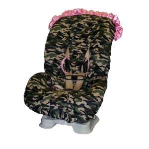  Daddy Camo wtith Pink Ruffle TODDLER CAR SEAT COVER: Baby