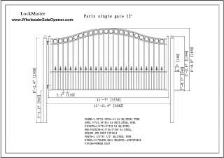SINGLE IRON GATE DRIVEWAY GATES STEEL GATE PARIS 12  