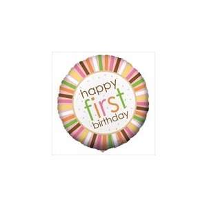  Sweet Safari Pink 1st Birthday Foil Balloon: Toys & Games