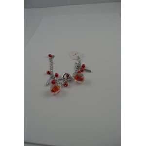  Bracelet ,clasp, murano,beads and charms RED Jewelry