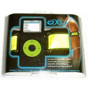 iPod Nano Neon Green Reflector Strip Armband, PTE xshade Screen Shield 