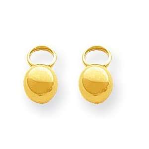  Designer Jewelry Gift 14K 6Mm Ball Hoop Earring Enhancers Jewelry