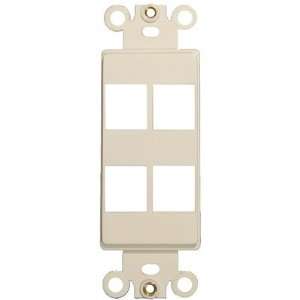  MorrisProducts 88128 Four Port Decorator Wall Plate in 