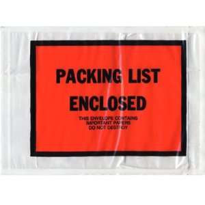  5.25 x 7.5 Back Loading Full Face Packing List Enclosed 