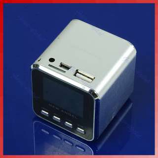 Mini LCD USB FM Radio Music Player Stereo Speaker TF Card For MP3 iPod 