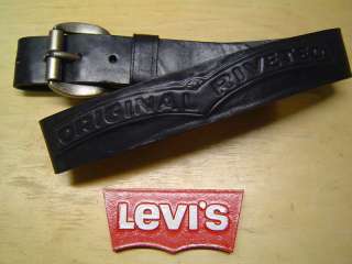 NWT Levis 40 mm Embossed Original Riveted Logo Leather Belt Roller 