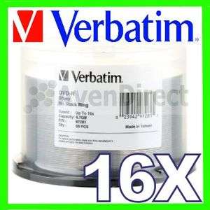   New Verbatim 16X Silver Shiny DVD R Blank Media 97281 Fast Shipping