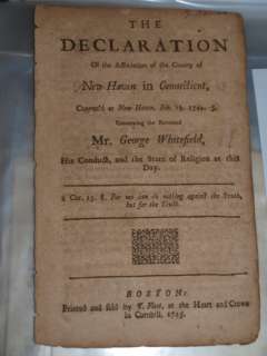 George Whitefield GREAT AWAKENING Collection 1740  1745  