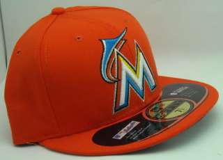 NEW ERA MIAMI MARLINS 5950 CAP MLB 59FIFTY FITTED HAT AWAY HAT CAP 