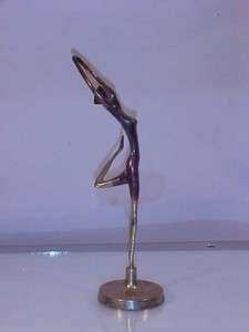 VTG Solid Brass Dancing Woman Sculpture Art Dance 11  