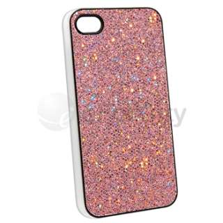 SLIM FIT PINK BLING GLITTER HARD CASE COVER FOR IPHONE 4 4G 4S 4GS 