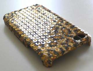   iPhone 4 4S Designer Leopard Sequin Phone Case Cover Faceplate Skin